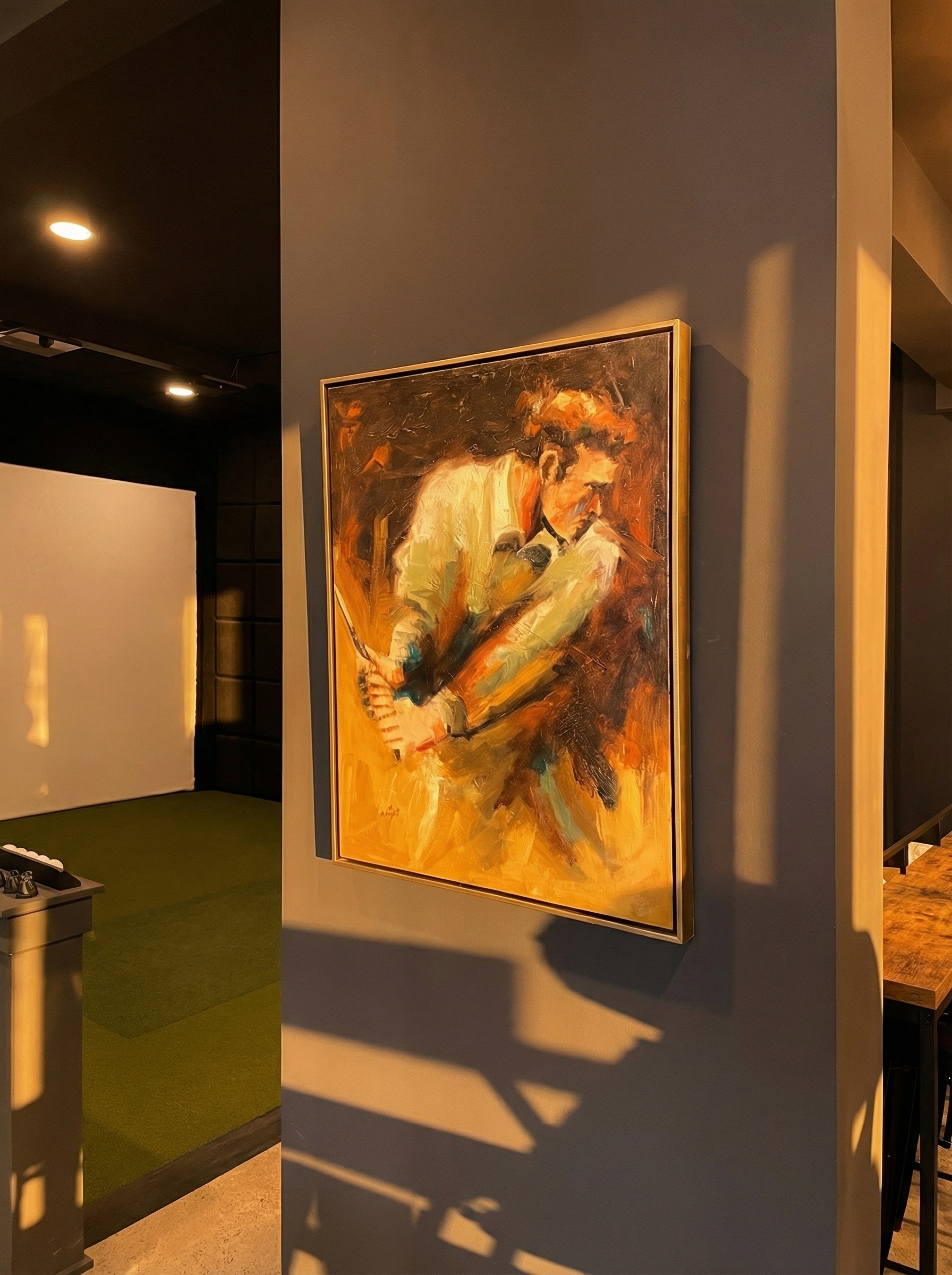 A painting on the wall at Wood Lane